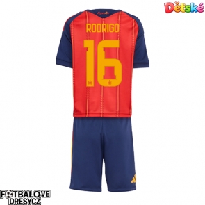 Španělsko Rodri Hernandez #16 Dětské Domácí dres komplet MS 2026 Krátký Rukáv (+ trenýrky)